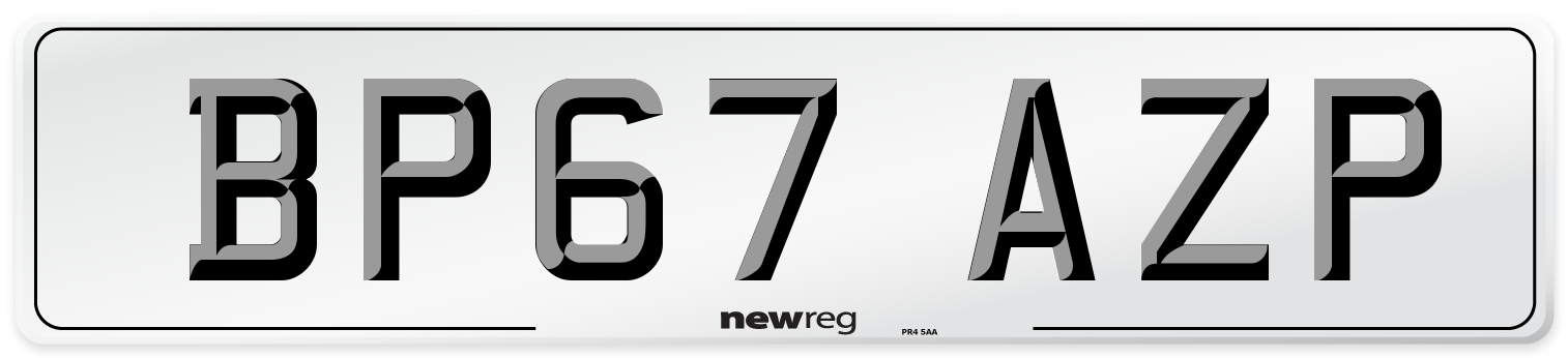 BP67 AZP Number Plate from New Reg